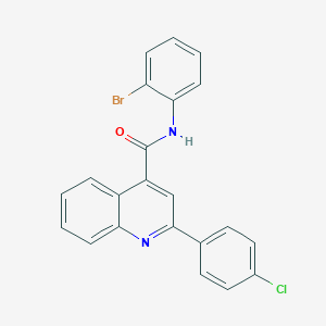 molecular formula C22H14BrClN2O B334914 N-(2-bromophenyl)-2-(4-chlorophenyl)quinoline-4-carboxamide 