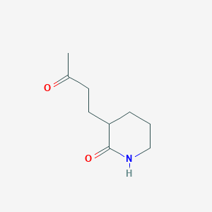 molecular formula C9H15NO2 B3349142 3-(3-Oxobutyl)piperidin-2-one CAS No. 204451-72-9