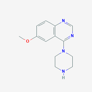 molecular formula C13H16N4O B3349147 6-Methoxy-4-piperazin-1-yl-quinazoline CAS No. 205259-88-7