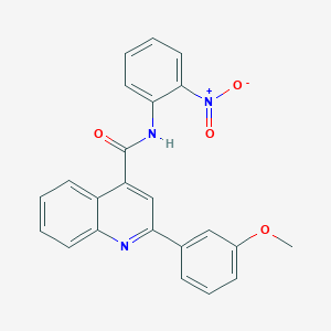 molecular formula C23H17N3O4 B334916 2-(3-methoxyphenyl)-N-(2-nitrophenyl)quinoline-4-carboxamide 
