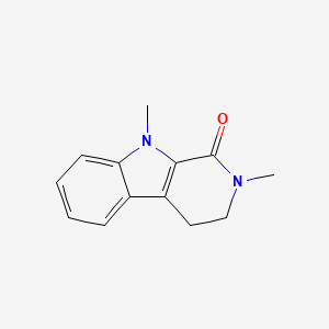 molecular formula C13H14N2O B3349184 2,9-Dimethyl-3,4-dihydropyrido[3,4-b]indol-1-one CAS No. 20785-90-4