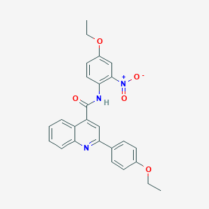 molecular formula C26H23N3O5 B334919 N-(4-ethoxy-2-nitrophenyl)-2-(4-ethoxyphenyl)quinoline-4-carboxamide 