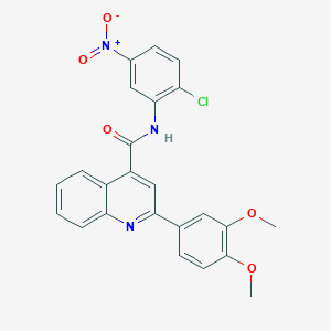 molecular formula C24H18ClN3O5 B334922 N-(2-chloro-5-nitrophenyl)-2-(3,4-dimethoxyphenyl)quinoline-4-carboxamide 