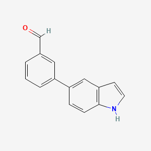 molecular formula C15H11NO B3349234 3-(1H-indol-5-yl)benzaldehyde CAS No. 210888-94-1
