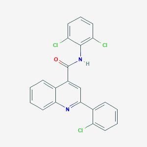 molecular formula C22H13Cl3N2O B334924 2-(2-chlorophenyl)-N-(2,6-dichlorophenyl)quinoline-4-carboxamide 