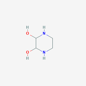 molecular formula C4H10N2O2 B3349247 Piperazine-2,3-diol CAS No. 211620-43-8