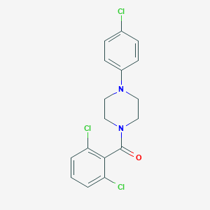 molecular formula C17H15Cl3N2O B334926 1-(4-Chlorophenyl)-4-(2,6-dichlorobenzoyl)piperazine 