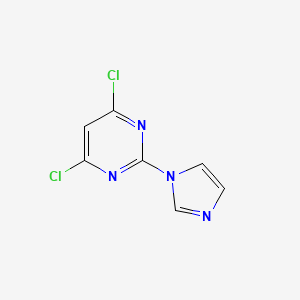 molecular formula C7H4Cl2N4 B3349289 4,6-Dichloro-2-(1H-imidazol-1-YL)pyrimidine CAS No. 212636-72-1