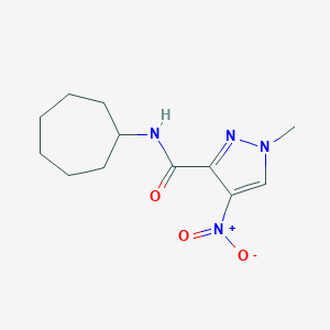 molecular formula C12H18N4O3 B334929 N-cycloheptyl-4-nitro-1-methyl-1H-pyrazole-3-carboxamide 