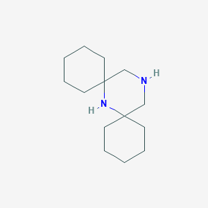 molecular formula C14H26N2 B3349319 7,15-Diazadispiro[5.1.5.3]hexadecane CAS No. 21430-14-8