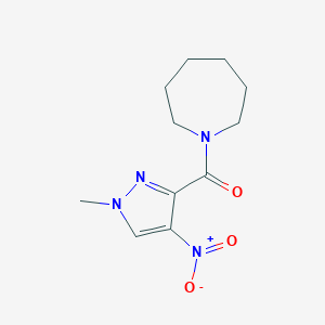 molecular formula C11H16N4O3 B334932 1-({4-nitro-1-methyl-1H-pyrazol-3-yl}carbonyl)azepane 