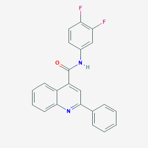 molecular formula C22H14F2N2O B334933 N-(3,4-difluorophenyl)-2-phenylquinoline-4-carboxamide 