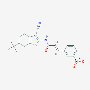 molecular formula C22H23N3O3S B334935 N-(6-tert-butyl-3-cyano-4,5,6,7-tetrahydro-1-benzothien-2-yl)-3-{3-nitrophenyl}acrylamide 