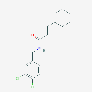 molecular formula C16H21Cl2NO B334938 3-cyclohexyl-N-(3,4-dichlorobenzyl)propanamide 