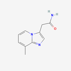 molecular formula C10H11N3O B3349400 3-(Carbamoylmethyl)-7-methylimidazo(1,2-a)pyridine CAS No. 21801-85-4