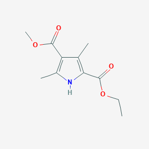 molecular formula C11H15NO4 B3349428 2-ethyl 4-methyl 3,5-dimethyl-1H-pyrrole-2,4-dicarboxylate CAS No. 21898-57-7