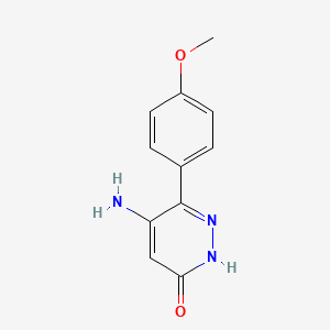 molecular formula C11H11N3O2 B3349485 5-amino-6-(4-methoxyphenyl)pyridazin-3(2H)-one CAS No. 220967-27-1