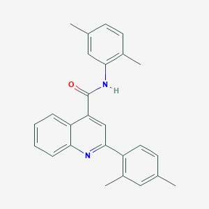molecular formula C26H24N2O B334949 2-(2,4-dimethylphenyl)-N-(2,5-dimethylphenyl)quinoline-4-carboxamide 