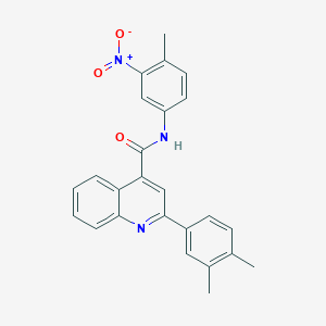 molecular formula C25H21N3O3 B334952 2-(3,4-dimethylphenyl)-N-(4-methyl-3-nitrophenyl)quinoline-4-carboxamide 