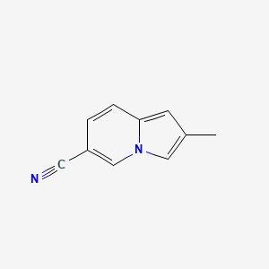 molecular formula C10H8N2 B3349552 2-Methyl-6-indolizinecarbonitrile CAS No. 22320-36-1
