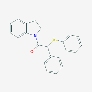 molecular formula C22H19NOS B334956 1-[Phenyl(phenylthio)acetyl]indoline 