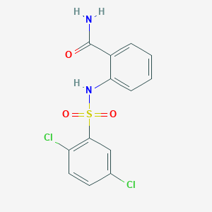 molecular formula C13H10Cl2N2O3S B334957 2-{[(2,5-Dichlorophenyl)sulfonyl]amino}benzamide 