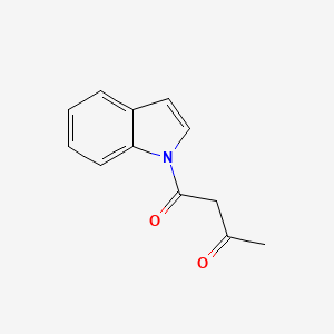 molecular formula C12H11NO2 B3349598 (1-Acetoacetyl) indole CAS No. 22582-62-3