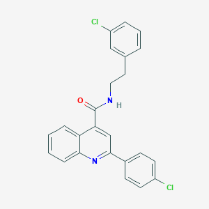 molecular formula C24H18Cl2N2O B334960 2-(4-chlorophenyl)-N-[2-(3-chlorophenyl)ethyl]quinoline-4-carboxamide 