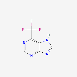 molecular formula C6H3F3N4 B3349610 6-(trifluoromethyl)-7H-purine CAS No. 2268-11-3