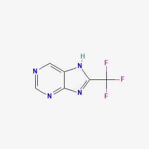 molecular formula C6H3F3N4 B3349614 8-(trifluoromethyl)-7H-purine CAS No. 2268-12-4