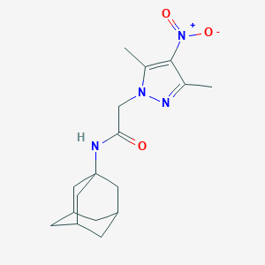 molecular formula C17H24N4O3 B334964 N-(1-adamantyl)-2-{4-nitro-3,5-dimethyl-1H-pyrazol-1-yl}acetamide 