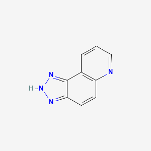 molecular formula C9H6N4 B3349699 1H-1,2,3-Triazolo[4,5-f]quinoline CAS No. 233-62-5