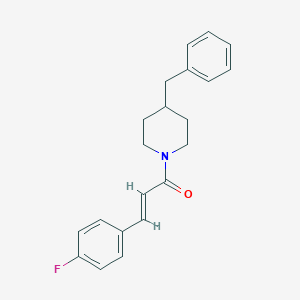 molecular formula C21H22FNO B334978 1-(4-Benzyl-piperidin-1-yl)-3-(4-fluoro-phenyl)-propenone 