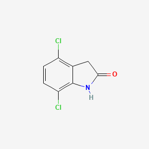 molecular formula C8H5Cl2NO B3349800 4,7-二氯吲哚啉-2-酮 CAS No. 23872-22-2