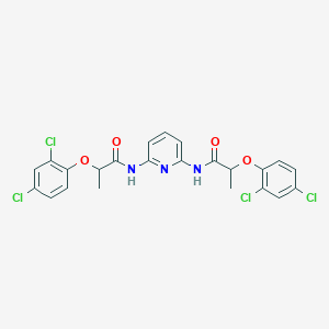 molecular formula C23H19Cl4N3O4 B334984 2-(2,4-dichlorophenoxy)-N-(6-{[2-(2,4-dichlorophenoxy)propanoyl]amino}-2-pyridinyl)propanamide 