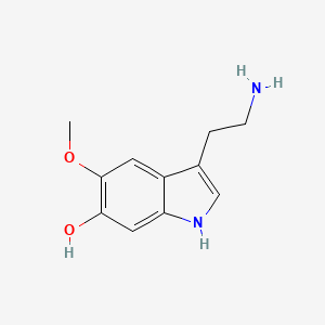 molecular formula C11H14N2O2 B3349873 3-(2-Aminoethyl)-5-methoxy-1H-indol-6-ol CAS No. 2426-82-6