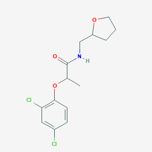 molecular formula C14H17Cl2NO3 B334989 2-(2,4-dichlorophenoxy)-N-(tetrahydro-2-furanylmethyl)propanamide 