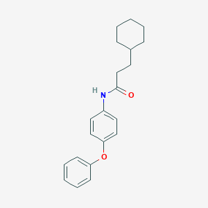molecular formula C21H25NO2 B334994 3-cyclohexyl-N-(4-phenoxyphenyl)propanamide 