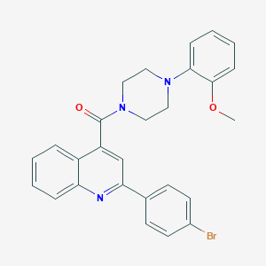 molecular formula C27H24BrN3O2 B334997 2-(4-Bromophenyl)-4-{[4-(2-methoxyphenyl)-1-piperazinyl]carbonyl}quinoline 