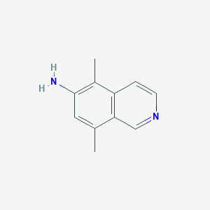 molecular formula C11H12N2 B3350000 5,8-Dimethylisoquinolin-6-amine CAS No. 24843-31-0