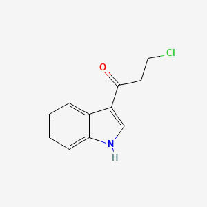 molecular formula C11H10ClNO B3350014 3-Chloro-1-(1H-indol-3-YL)propan-1-one CAS No. 24955-86-0