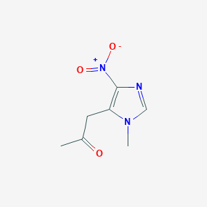 molecular formula C7H9N3O3 B3350063 2-Propanone, 1-(1-methyl-4-nitro-1H-imidazol-5-yl)- CAS No. 251297-90-2