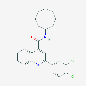 molecular formula C24H24Cl2N2O B335016 N-cyclooctyl-2-(3,4-dichlorophenyl)quinoline-4-carboxamide 