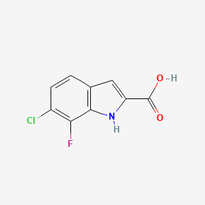 molecular formula C9H5ClFNO2 B3350178 6-chloro-7-fluoro-1H-indole-2-carboxylic acid CAS No. 259860-07-6
