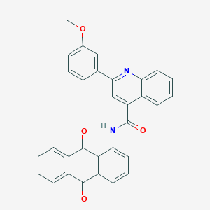 molecular formula C31H20N2O4 B335018 N-(9,10-dioxo-9,10-dihydroanthracen-1-yl)-2-(3-methoxyphenyl)quinoline-4-carboxamide 