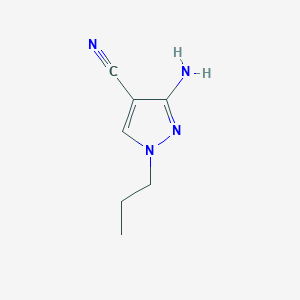 1H-Pyrazole-4-carbonitrile, 3-amino-1-propyl-
