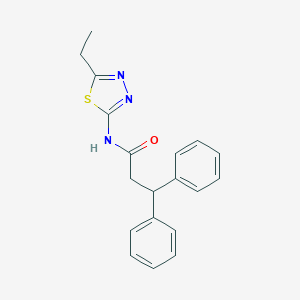 molecular formula C19H19N3OS B335023 N-(5-ethyl-1,3,4-thiadiazol-2-yl)-3,3-diphenylpropanamide 
