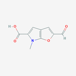 molecular formula C9H7NO4 B3350234 2-Formyl-6-methyl-6H-furo[2,3-b]pyrrole-5-carboxylic acid CAS No. 263010-24-8