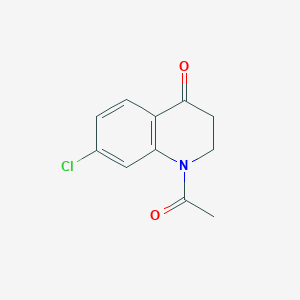 molecular formula C11H10ClNO2 B3350256 1-Acetyl-7-chloro-2,3-dihydroquinolin-4(1H)-one CAS No. 26413-49-0