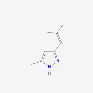 B3350263 5-Methyl-3-(2-methylprop-1-en-1-yl)-1H-pyrazole CAS No. 26463-72-9